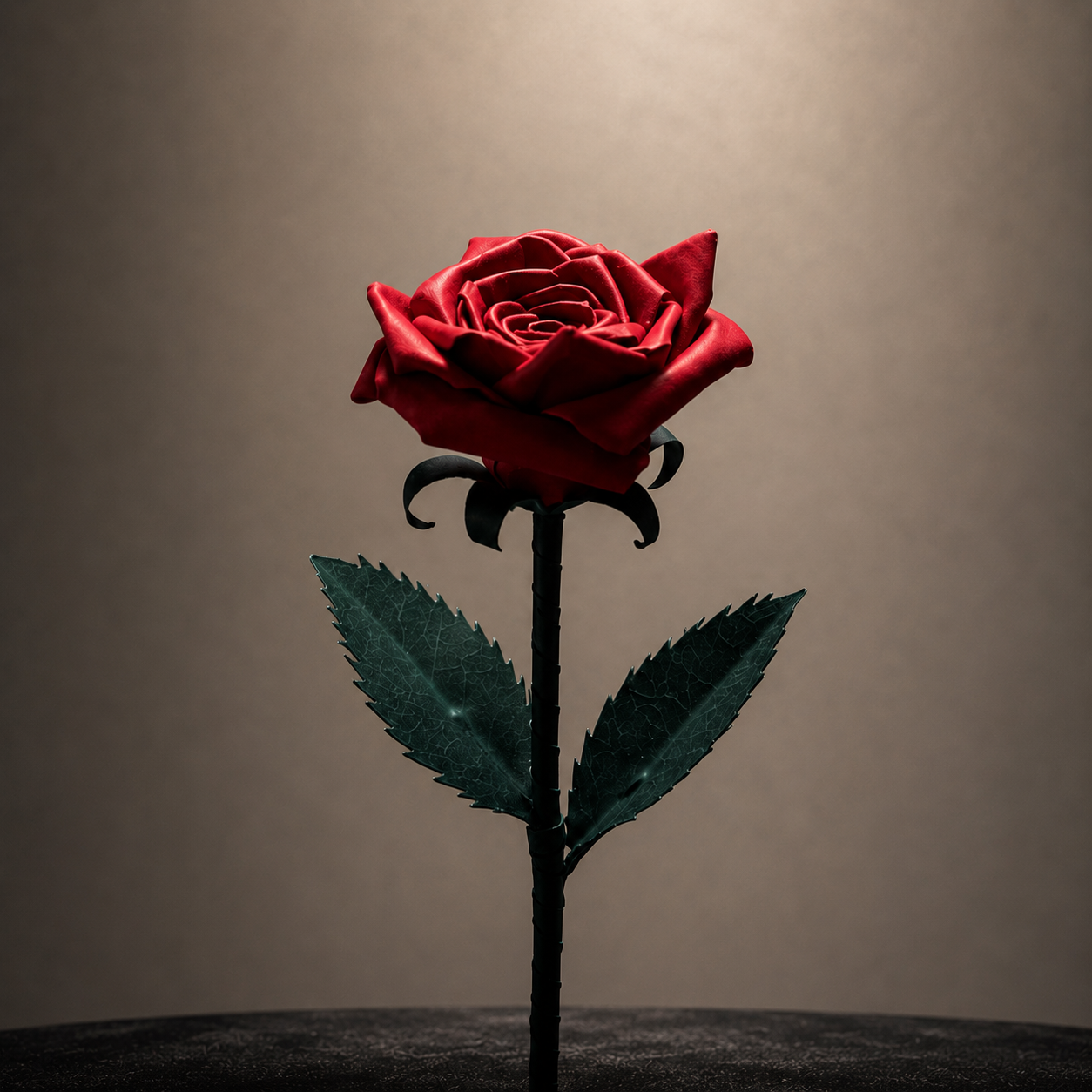 Leather Rose - Rouge