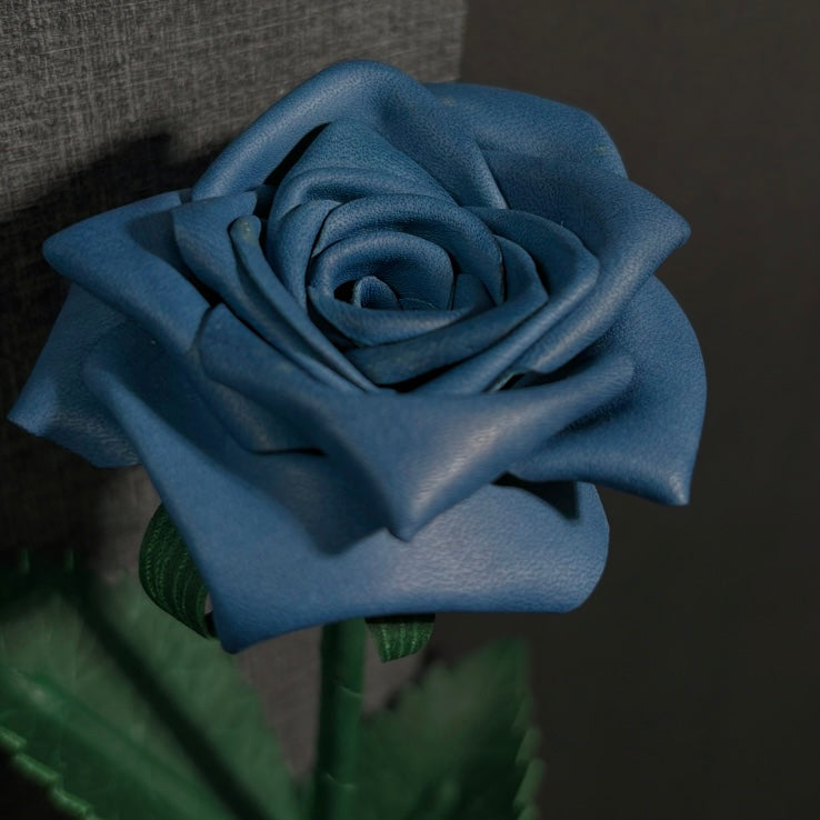 Leather Rose - Bleue