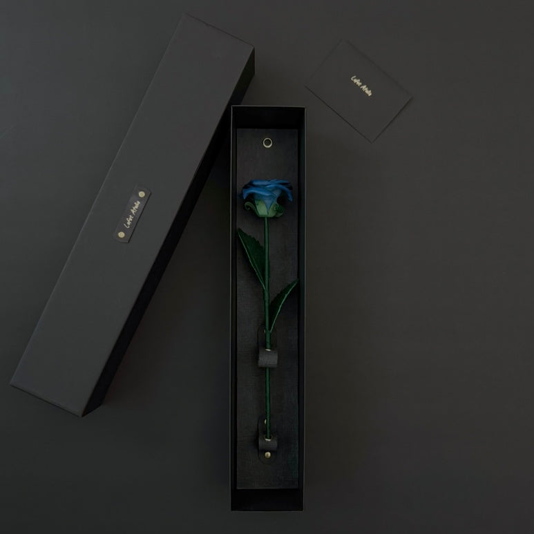 Leather Rose - Bleue